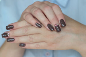 deep brown nail polish
