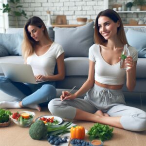 women in their 30s with healthy lifeststyle